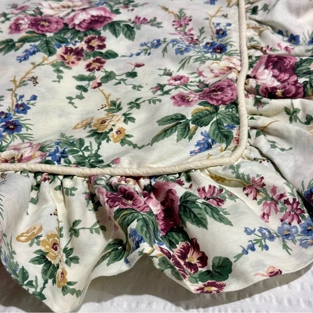 European Pillow Shams by Hollander Floral English Garden Shabby Chic Cottagecore